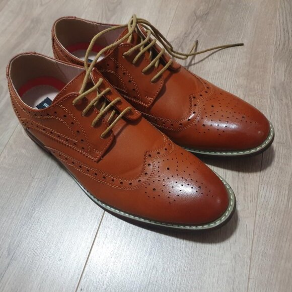 Bruno Marc Italy Men's 3-Brown Classic Modern Formal Oxford Lace-Up Dress Shoes - Picture 2 of 10